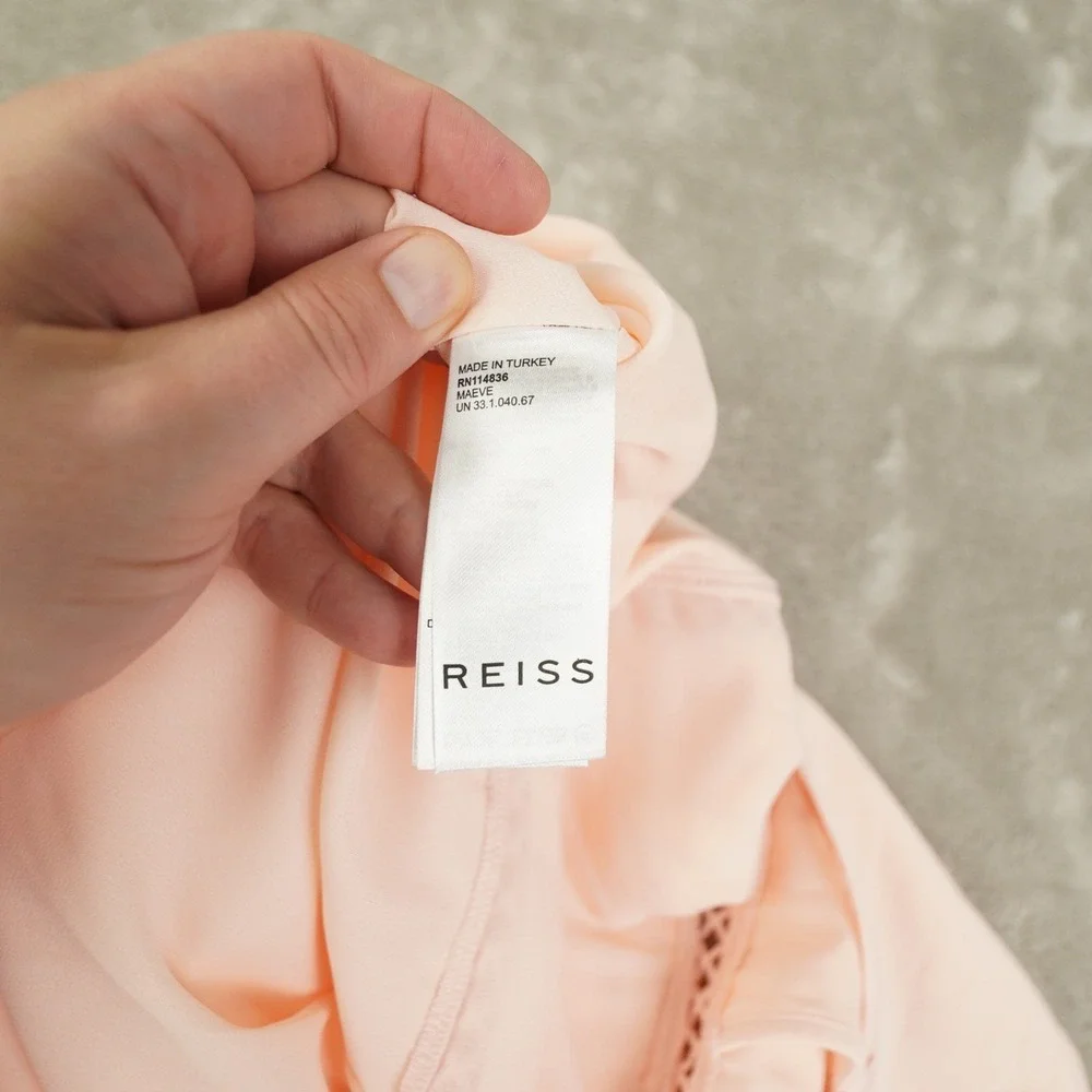 REISS Regular Wide Leg Resort Jumpsuit in Blush Pink Women's 4 Chic City - Picture 12 of 14